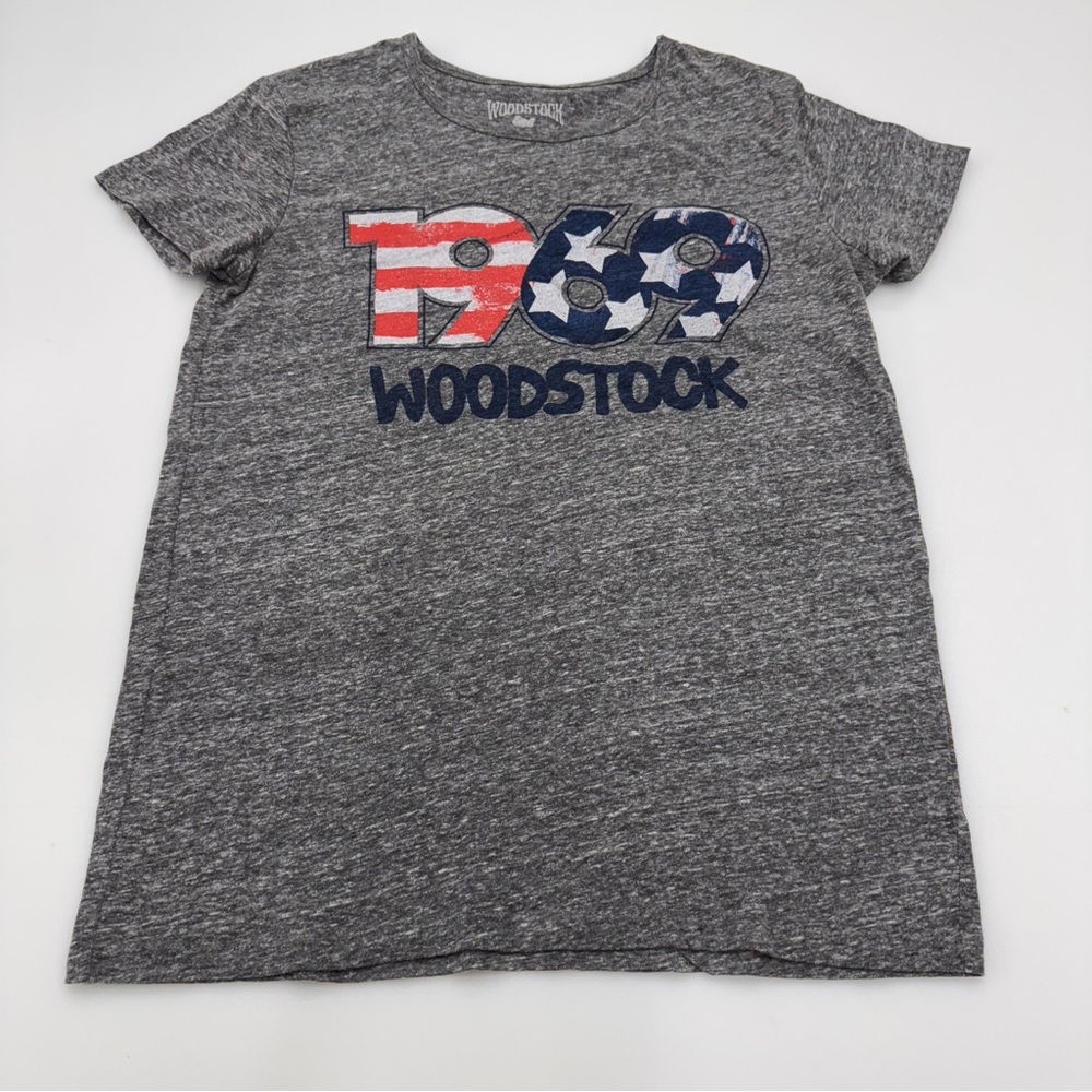 Woodstock 1969 Women’s Graphic T-Shirt Short Sleeve Top Size Medium